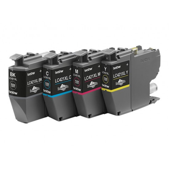 BROTHER 4-pack of Black Cyan Magenta and Yellow 500-page high capacity ink cartridges for DCP-J1050DW MFC-J1010DW and DCP-J11 BROTHER 4-pack of Black Cyan Magenta and Yellow 500-page high capacity ink cartridges for DCP-J1050DW MFC-J1010DW and DCP-J11