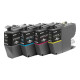 BROTHER 4-pack of Black Cyan Magenta and Yellow 500-page high capacity ink cartridges for DCP-J1050DW MFC-J1010DW and DCP-J11 BROTHER 4-pack of Black Cyan Magenta and Yellow 500-page high capacity ink cartridges for DCP-J1050DW MFC-J1010DW and DCP-J11