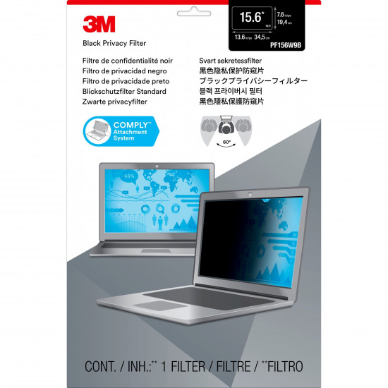 3M Blickschutzfilter für 15,6 Breitbild-Notebooks mit COMPLY Befestigungssystem 3M Blickschutzfilter für 15,6 Breitbild-Notebooks mit COMPLY Befestigungssystem
