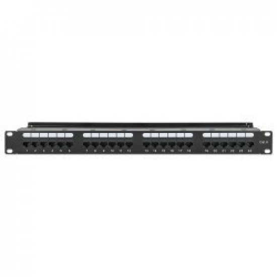 24x RJ45 Cat6 UTP Patch Panel With Cable Bracket