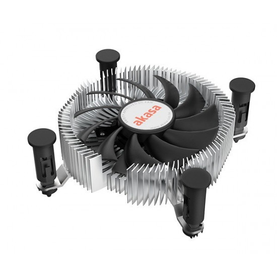 Akasa AK-CC6601EP01 computer cooling system Processor Heatsink/Radiator 7.5 cm Aluminium, Black 1 pc(s)