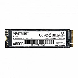 SSD diskas Patriot P310 480GB M.2 2280, 1700/1500MB/s, PCIe NVMe Gen3x4