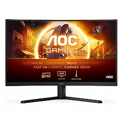 AOC Gaming CQ32G4VE 32 Zoll QHD Curved Monitor, 180 Hertz, 0.5 ms, HDR10, FreeSync Premium (2560x1440, HDMI, DisplayPort) schwarz/grau