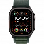 APPLE Watch Ultra 2 GPS + Cellular 49mm Black Titanium Case with Dark Green Alpine Loop - Medium