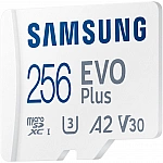 SAMSUNG EVO PLUS microSD 256GB 2024 incl. SD Adapter memory card UHS-I U3 Full HD and 4K UHD 160 MB/s read