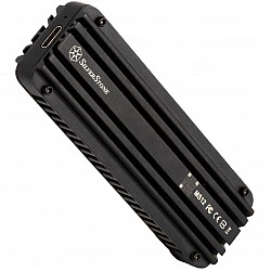 SilverStone MS12 - Speichergehäuse - M.2 - M.2 NVMe Card - USB 3.2 (Gen 2x2) - Schwarz