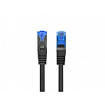 Lanberg PATCHCORD CAT.6A S/FTP LSZH CCA 0.5M SCHWARZ FLUKE Z - Netzwerk - CAT 6a (PCF6A-10CC-0050-BK) - Netzwerk - CAT 6a