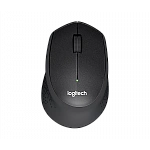 LOGITECH M330 SILENT PLUS Mouse 3 buttons wireless 2.4 GHz USB wireless receiver black