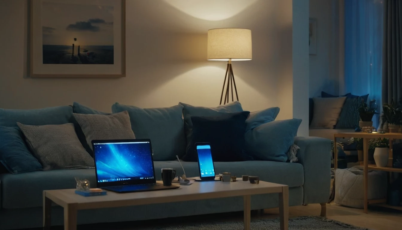 Savienotas ierīces visā mājas dzīvojamā istabā ar mesh Wi-Fi