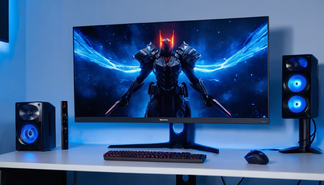 Augstas atsvaidzes spēļu monitors, kas savienots ar DisplayPort