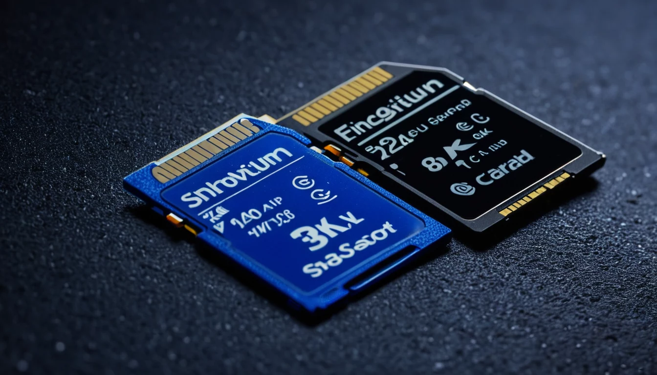 SD un microSD kartes ar redzamiem ātruma klases apzīmējumiem