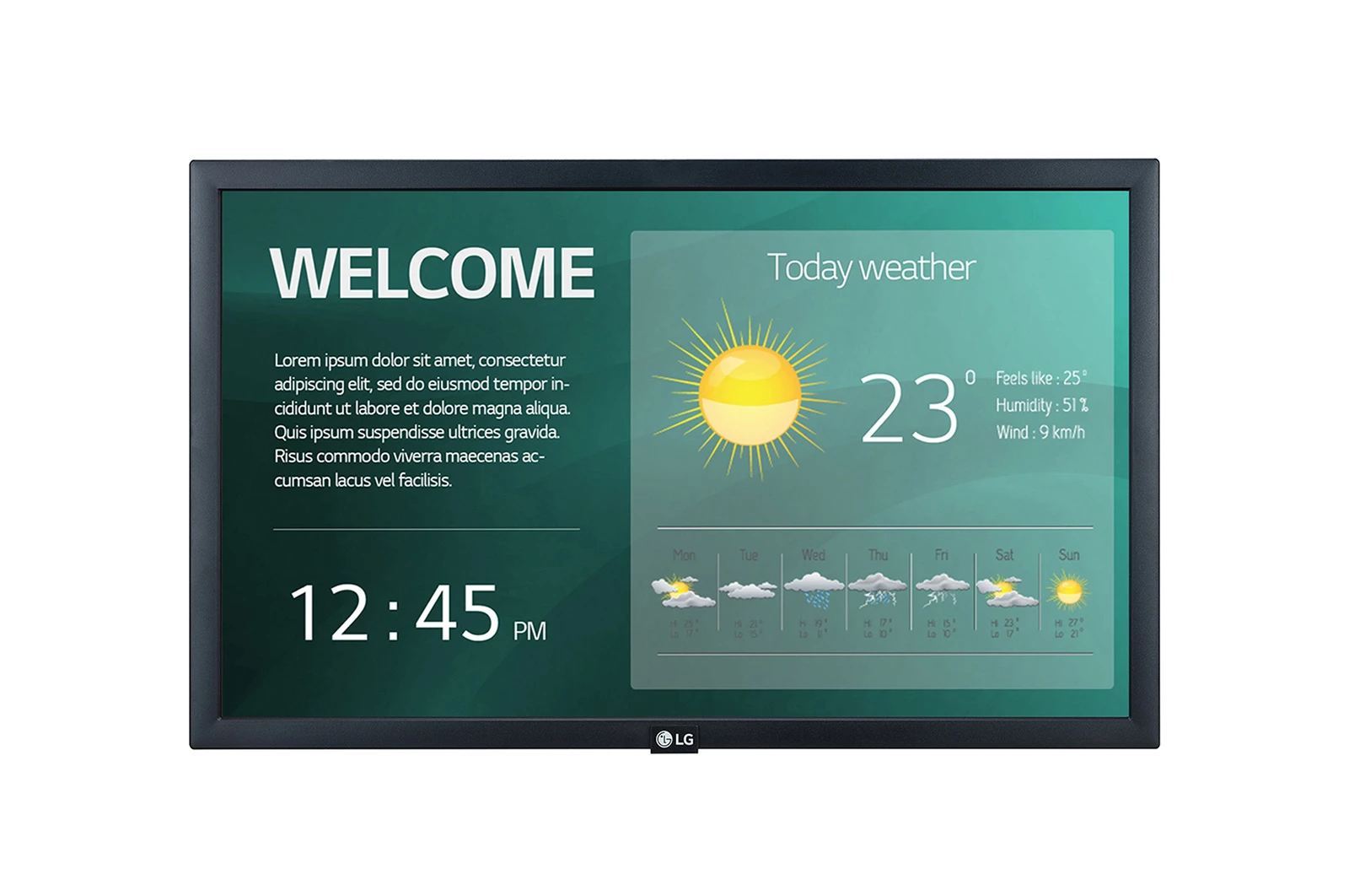 LG 22SM3G-B digitālās izkārtnes displejs 54
