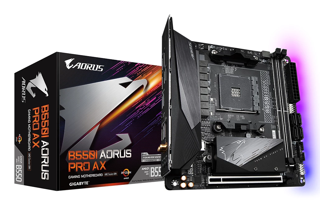 Mātesplate GIGABYTE B550I AORUS PRO AX