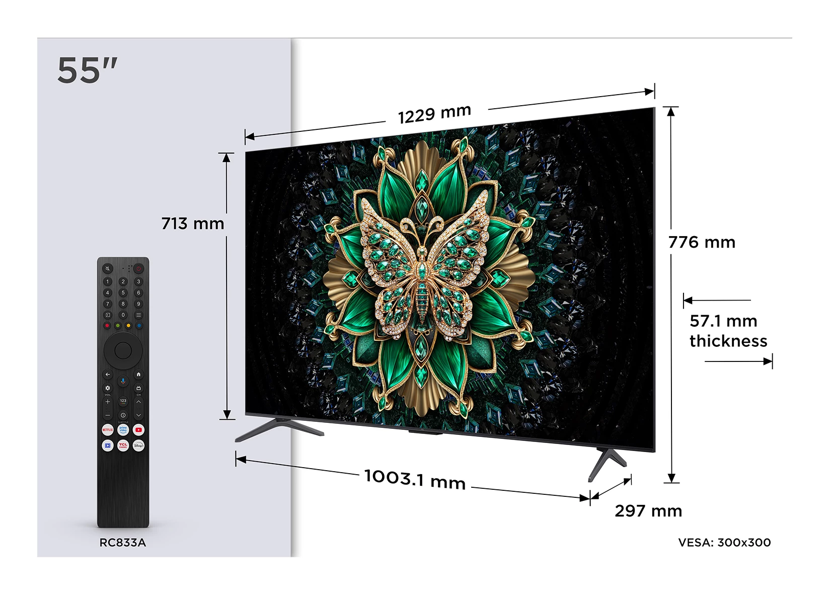 TCL C6K 55C6K televizors 139,7