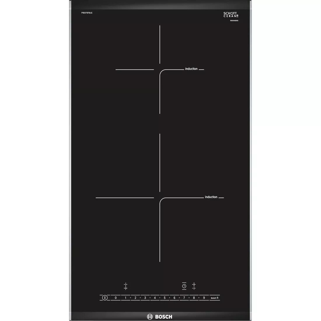Bosch PIB375FB1E indukcijas plīts virsma, melna