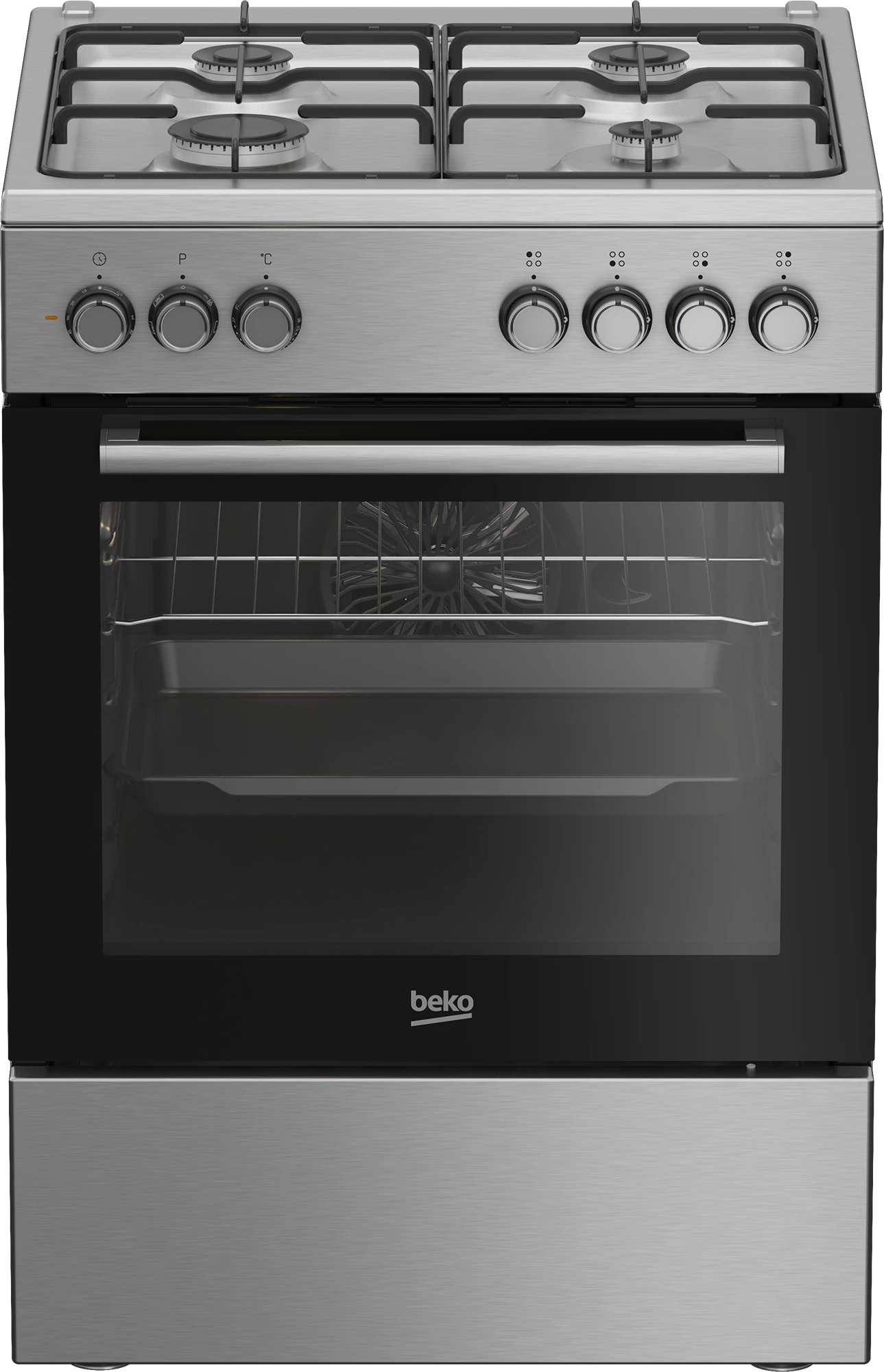 Brīvi stāvoša plīts Beko FBE62130GXDN, melna