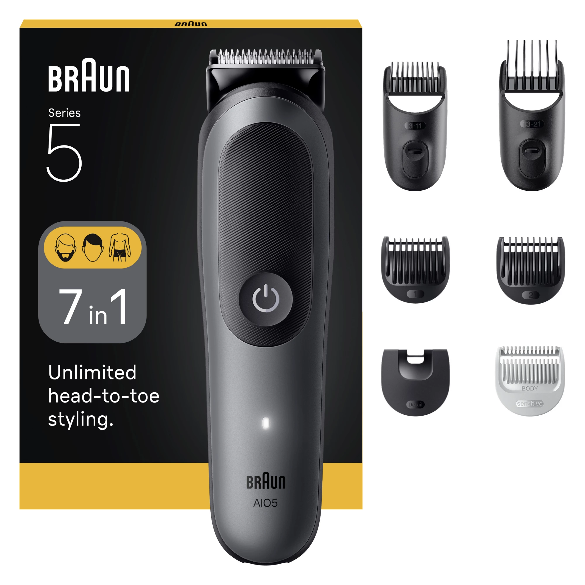 Braun 80789911 matu griezējs/trimeris, tumši pelēks