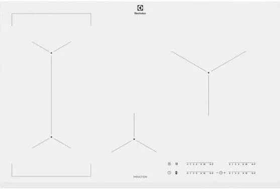 Electrolux EIV83443BW balta iebūvējamā indukcijas plīts