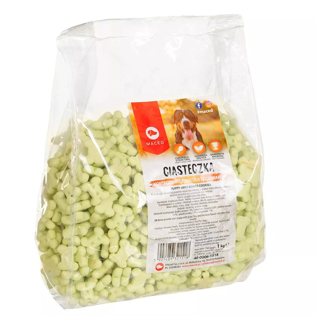 Suņu gardumi MACED Puppy Mint Bones