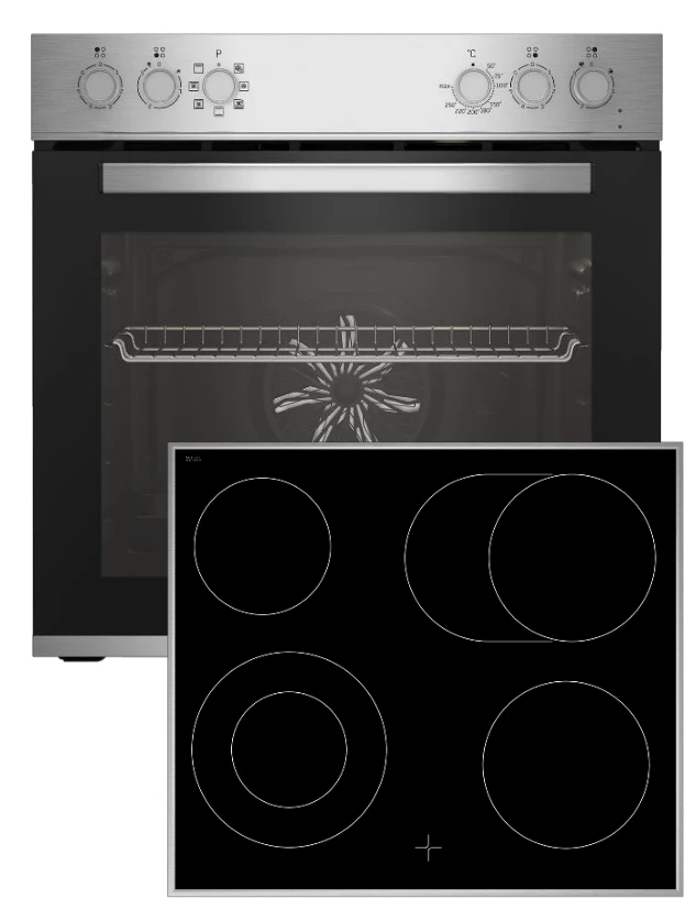 Beko BBUE12020X gatavošanas iekārta ar keramikas