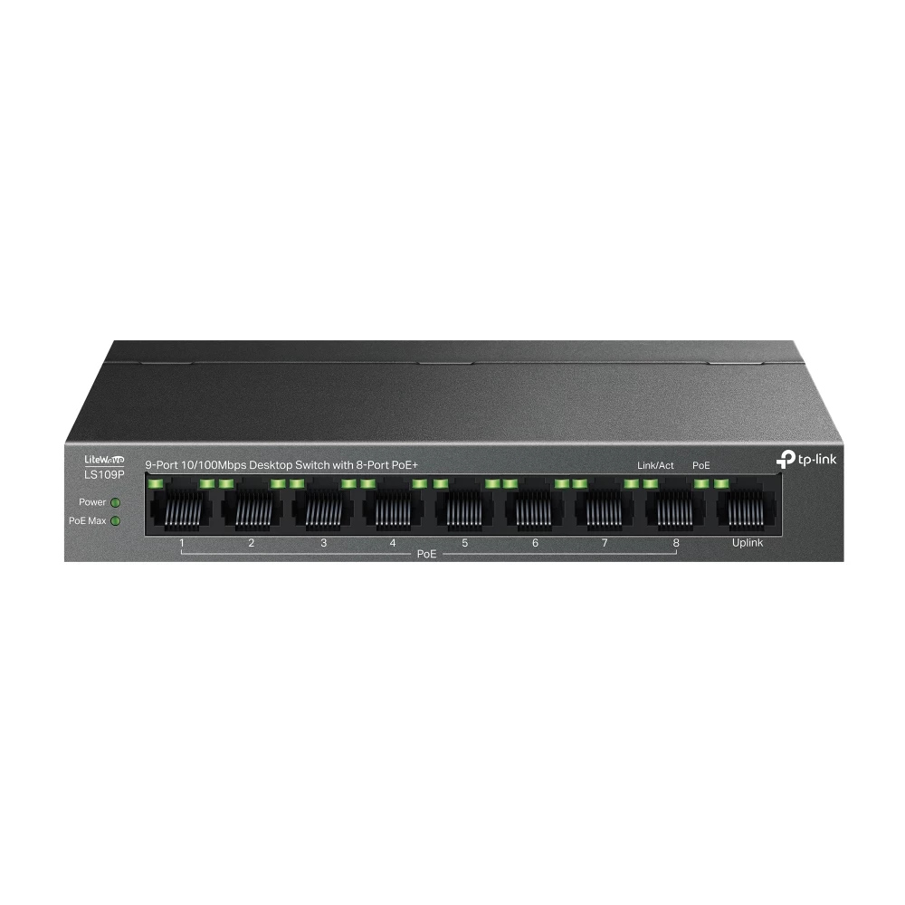 TP-Link LiteWave LS109P tīkla slēdzis Nepārvaldāms