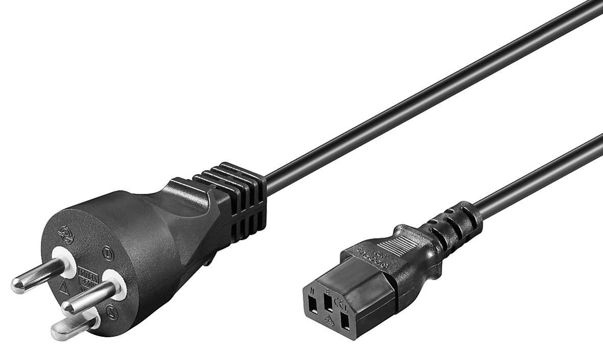 Microconnect PE12041R strāvas kabelis Melns 1