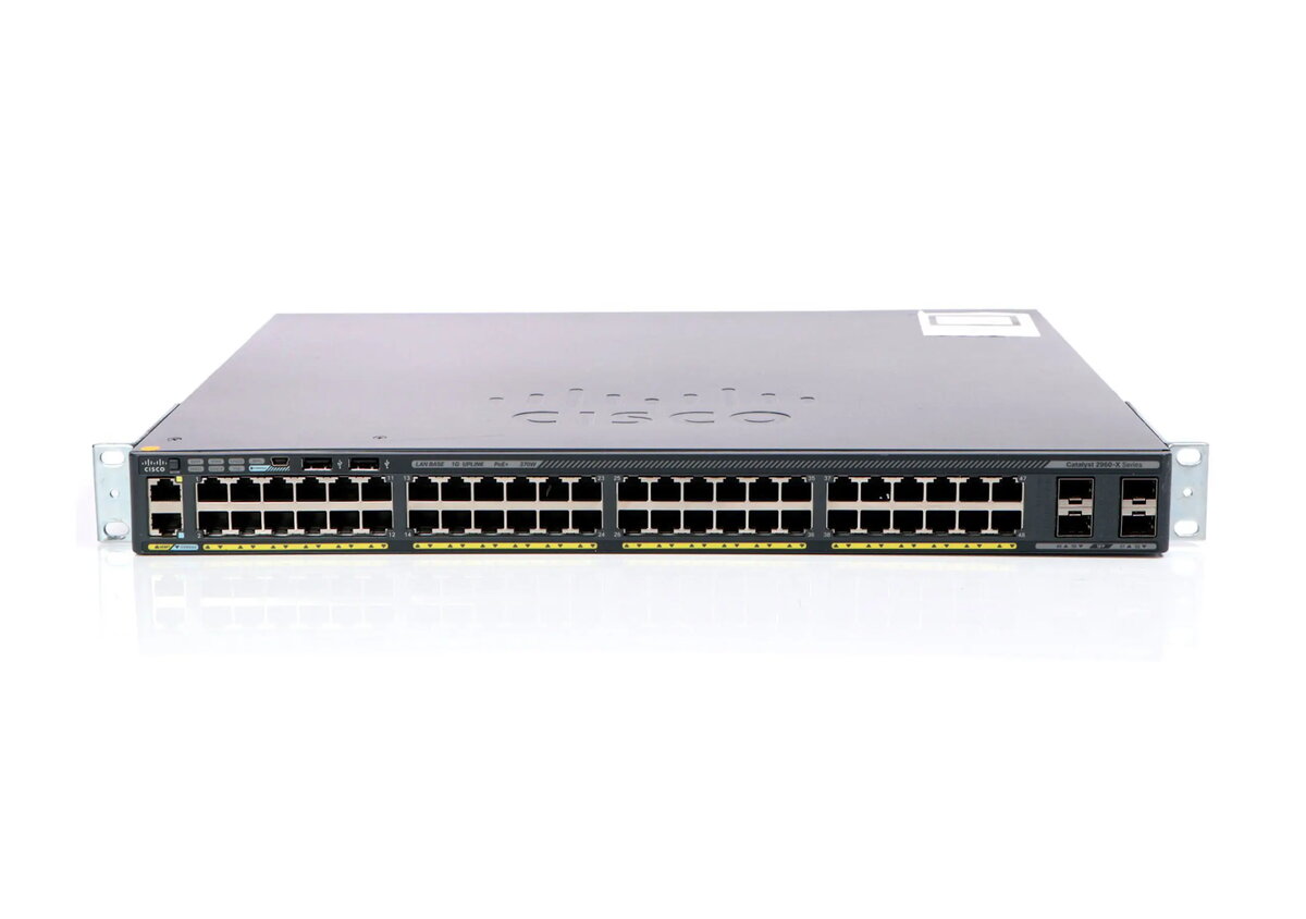 Pārvaldāms slēdzis Cisco WS-C2960X-48LPS-L L2/L3 Gigabit