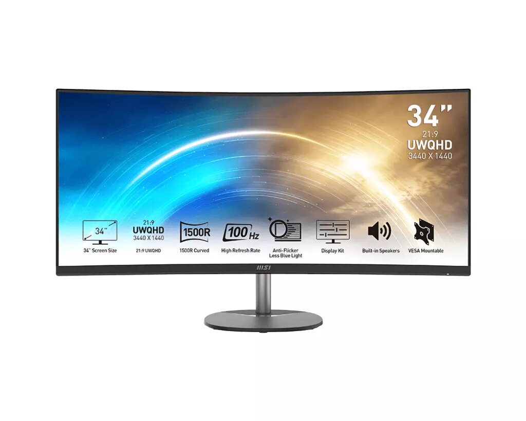 MSI PRO MP341CQDE monitors 86,4