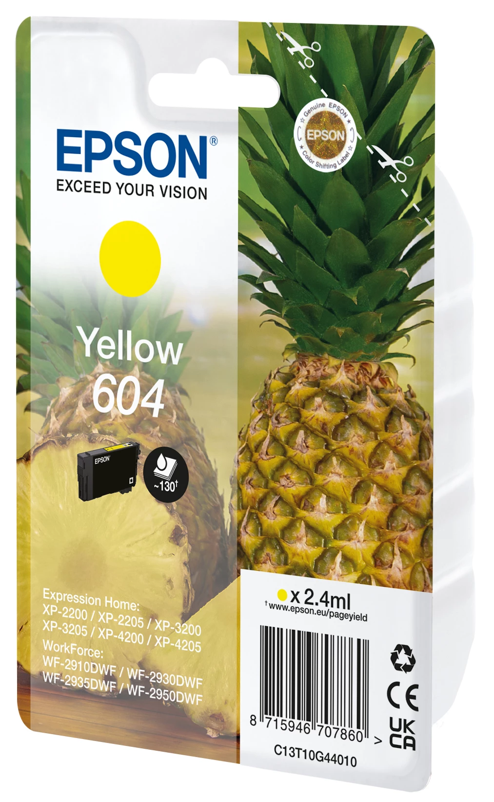 Epson 604 oriģinālā dzeltenā tintes kasetne