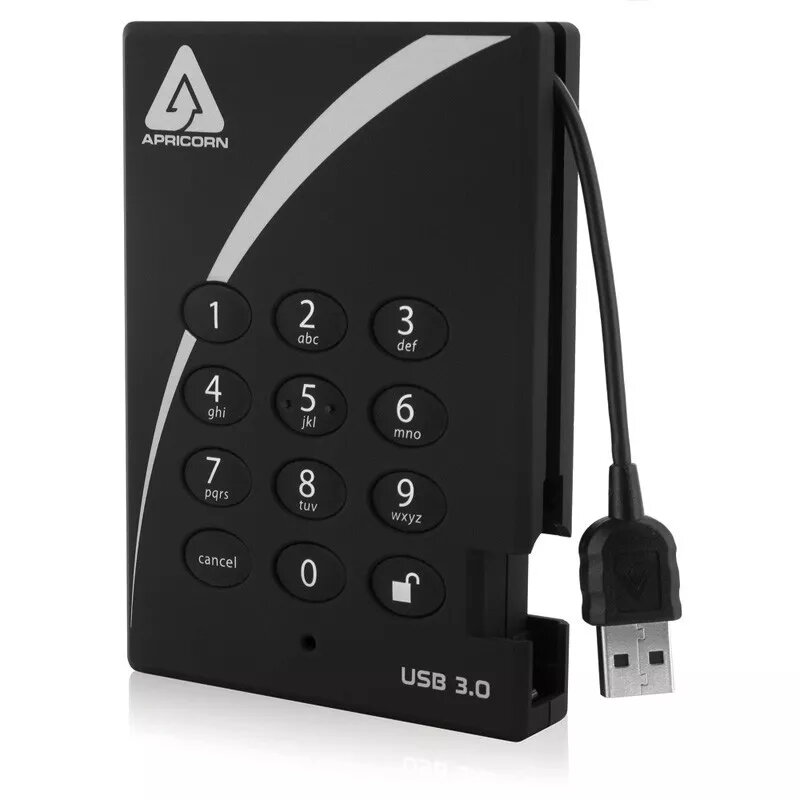 Ārējais cietais disks Apricorn 1TB USB