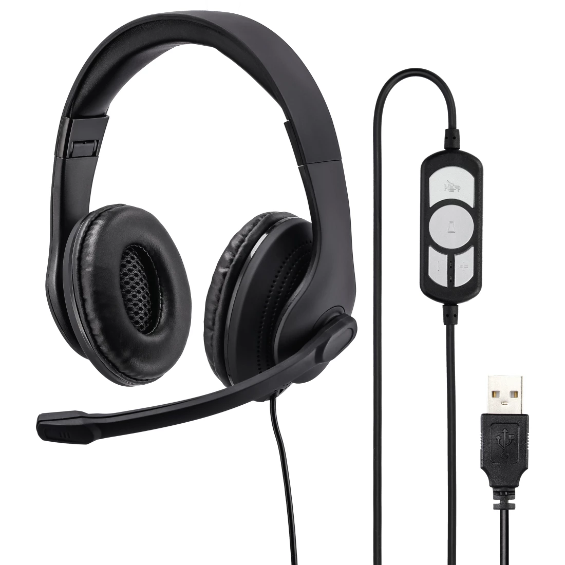 Hama HS-USB300 Galvas austiņas Vadu Head-set