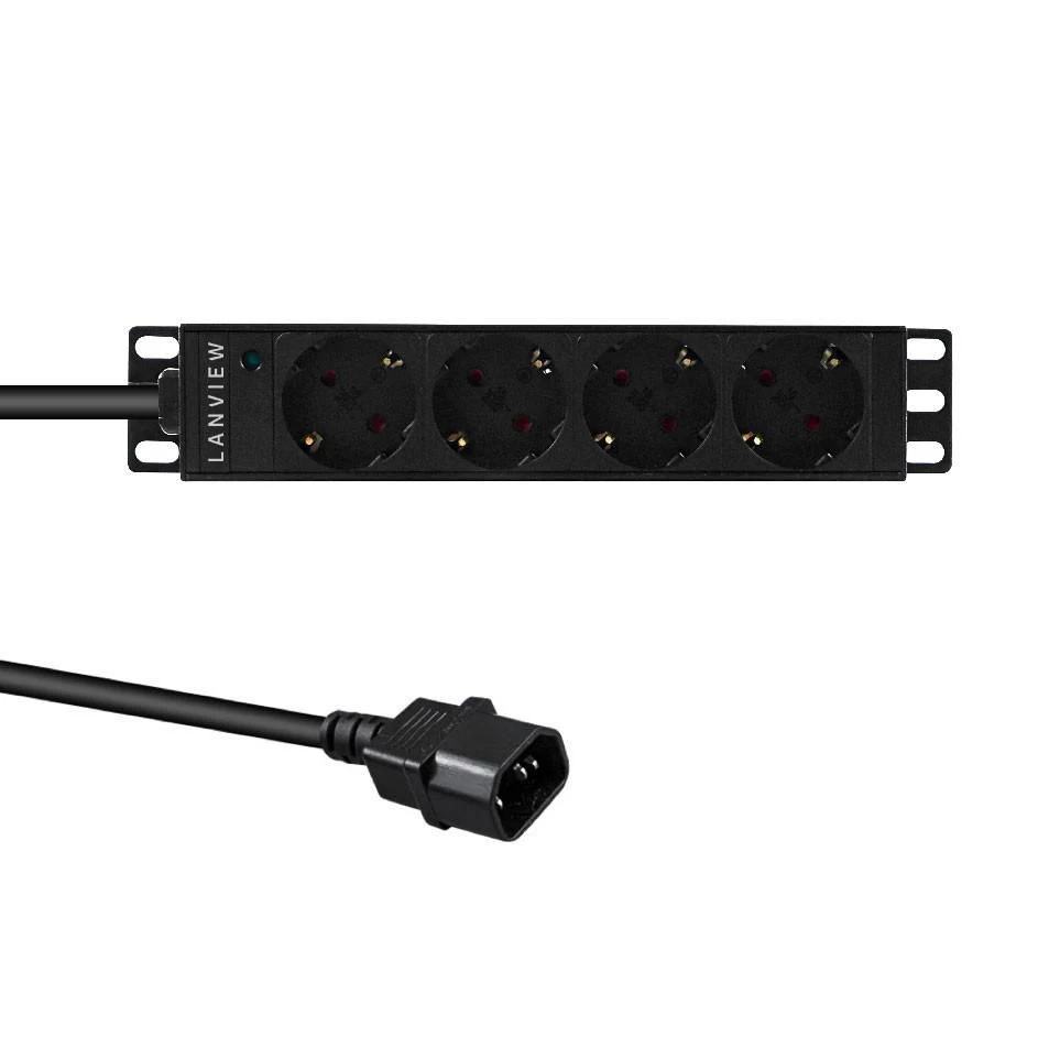 Statīva PDU Lanview LVR-2MSCH-SCH-C13-4 — Strāvas