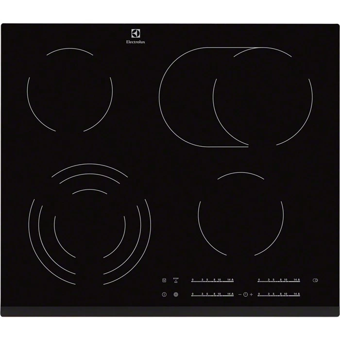 Electrolux EHF6547FXK iebūvējamā keramikas plīts virsma