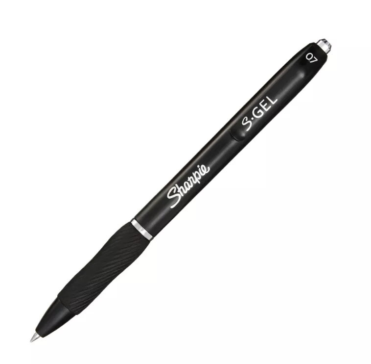 Ievelkamā gēla pildspalva Sharpie S-Gel Melna