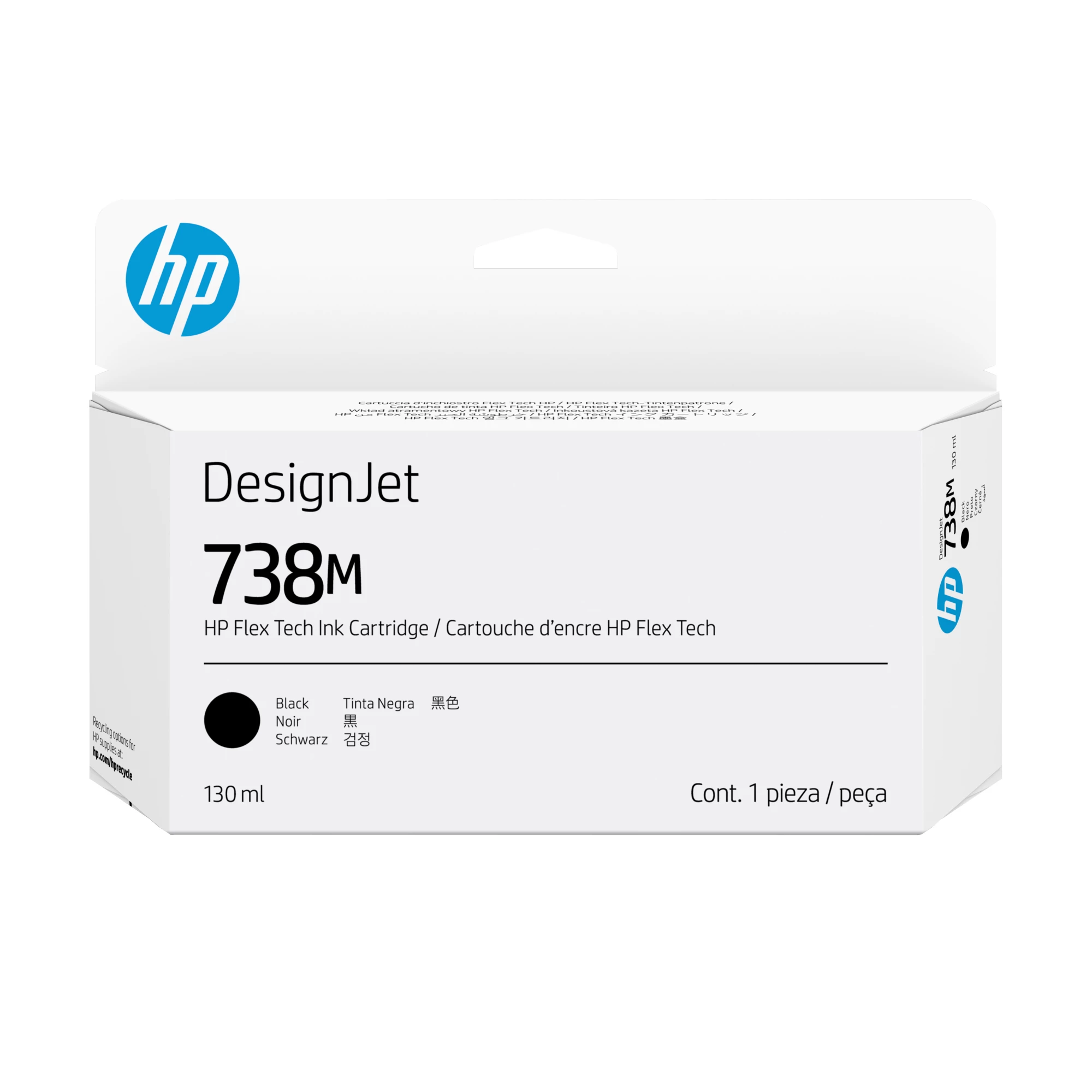 HP 738M 130 ml Melnā DesignJet