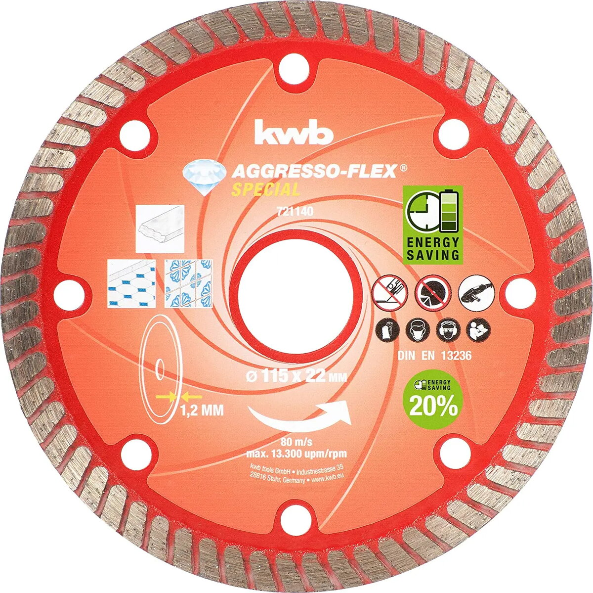Griešanas disks leņķa slīpmašīnai EINHELL 721140