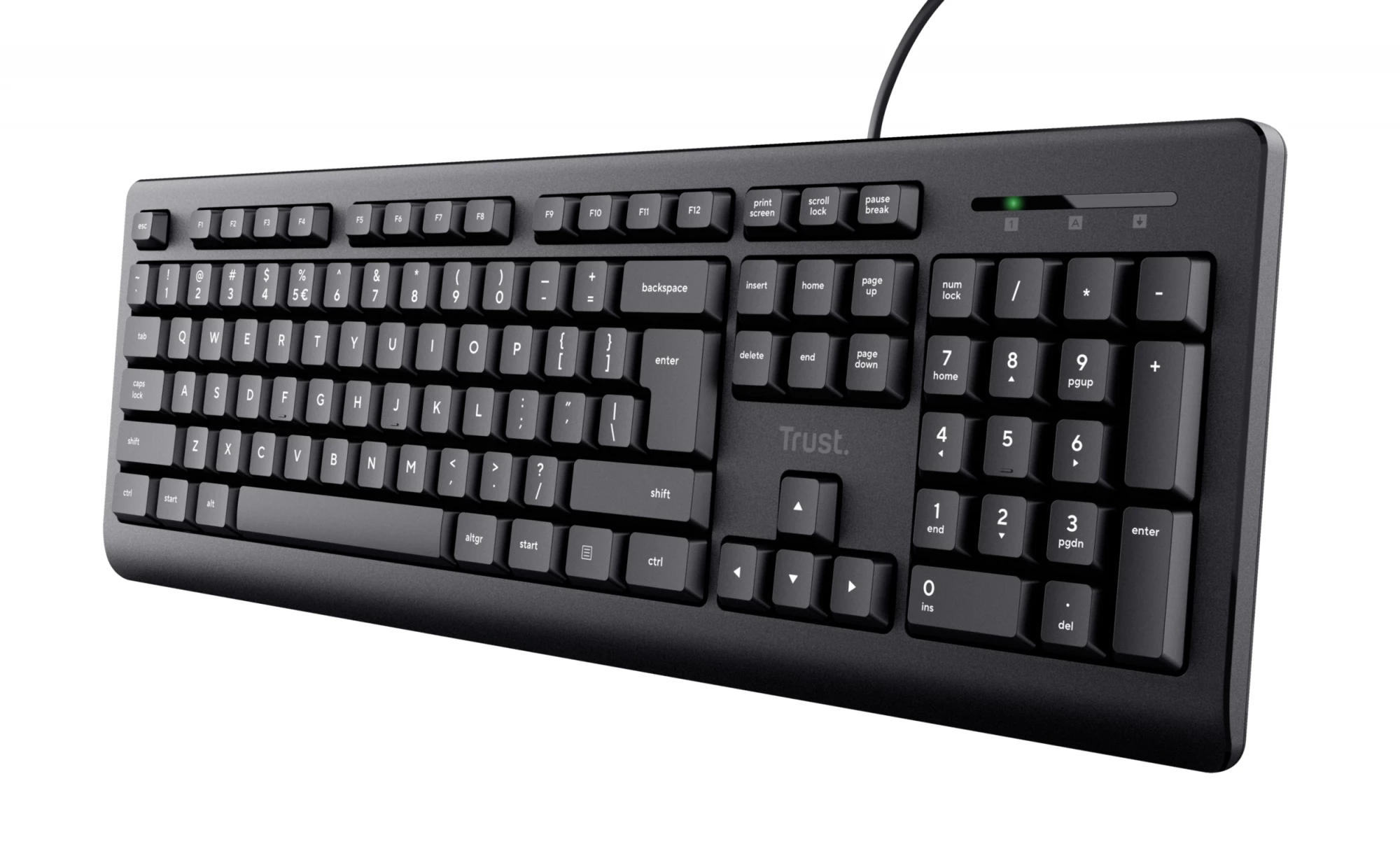 Trust TK-150 tastatūra USB QWERTY melna