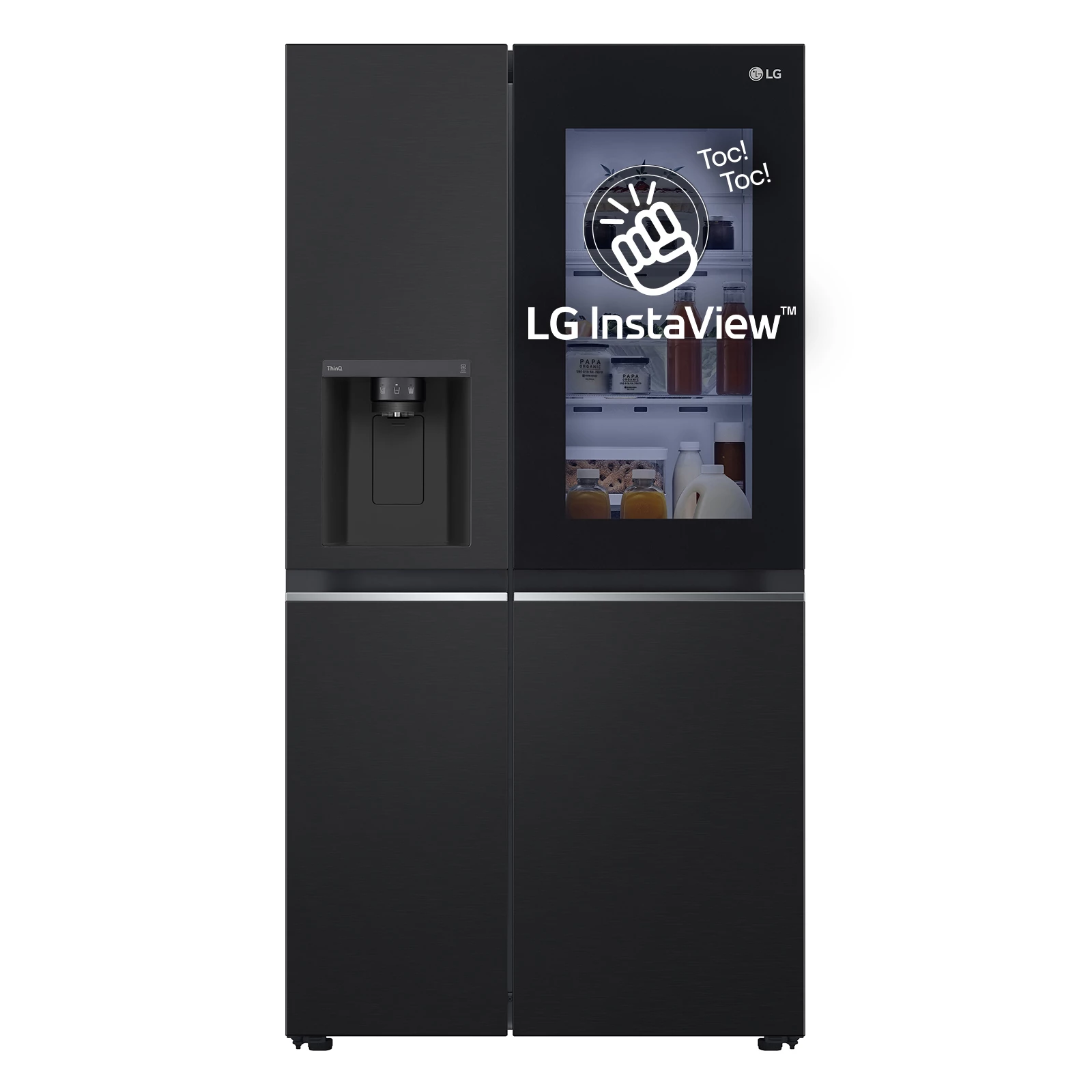 LG InstaView GSGV81EPLL side-by-side ledusskapis, brīvi
