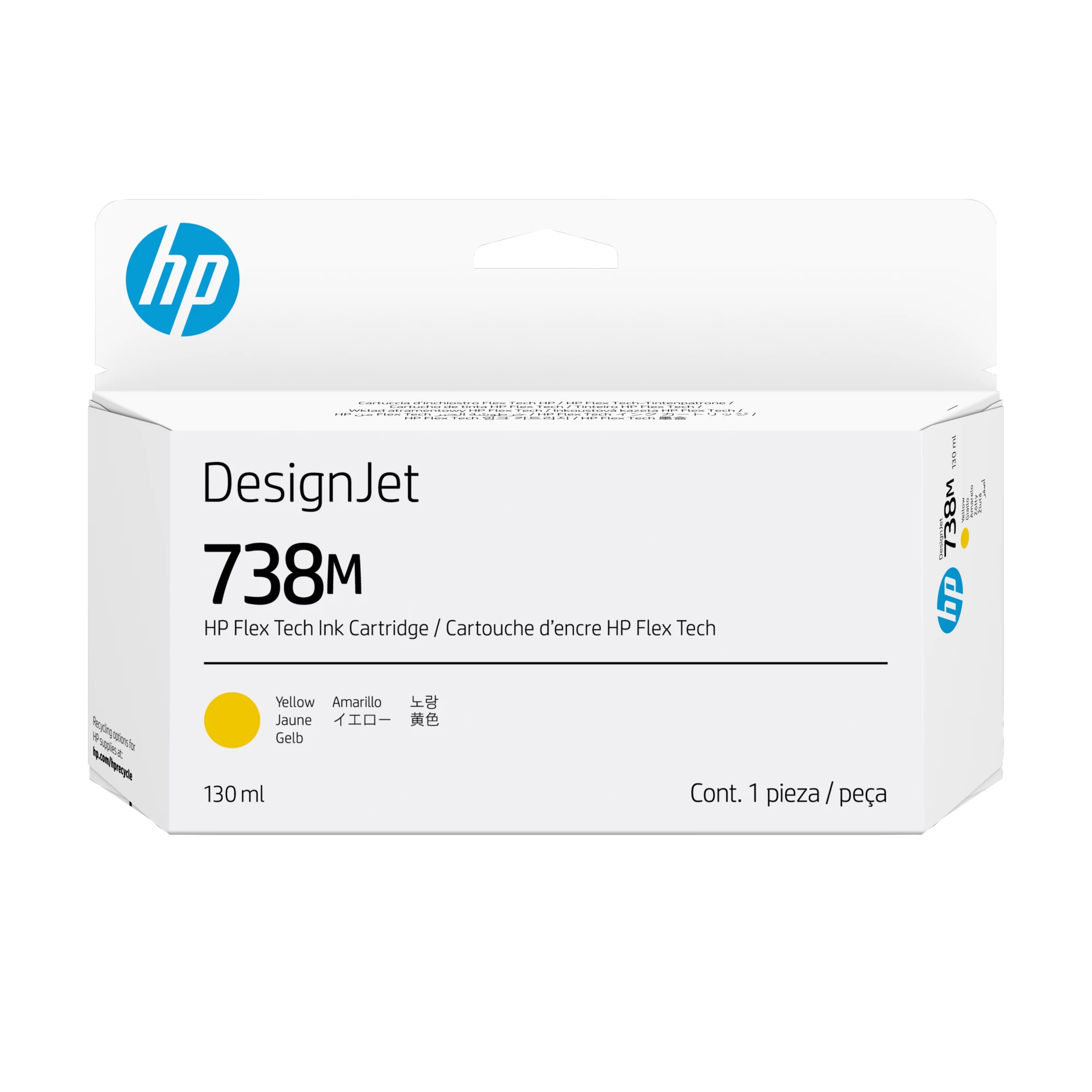 HP 738M 130 ml dzeltenā DesignJet
