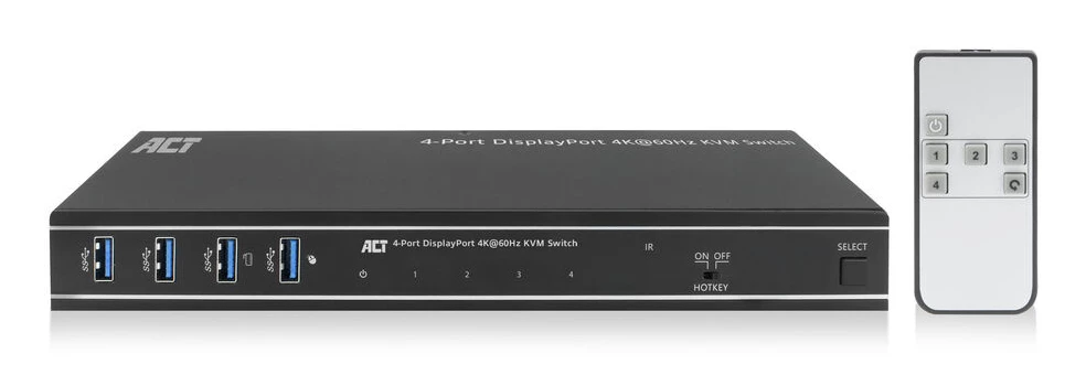 ACT 4 portu DisplayPort KVM slēdzis