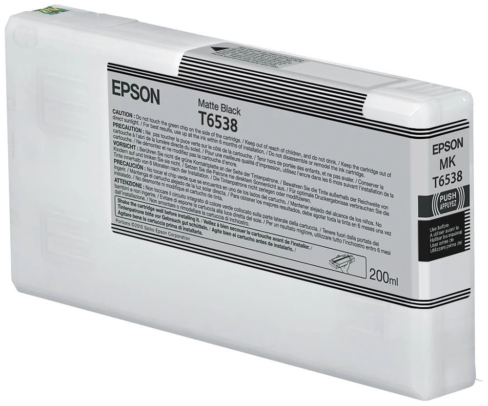 Epson T6538 Matēti melna tintes kasetne