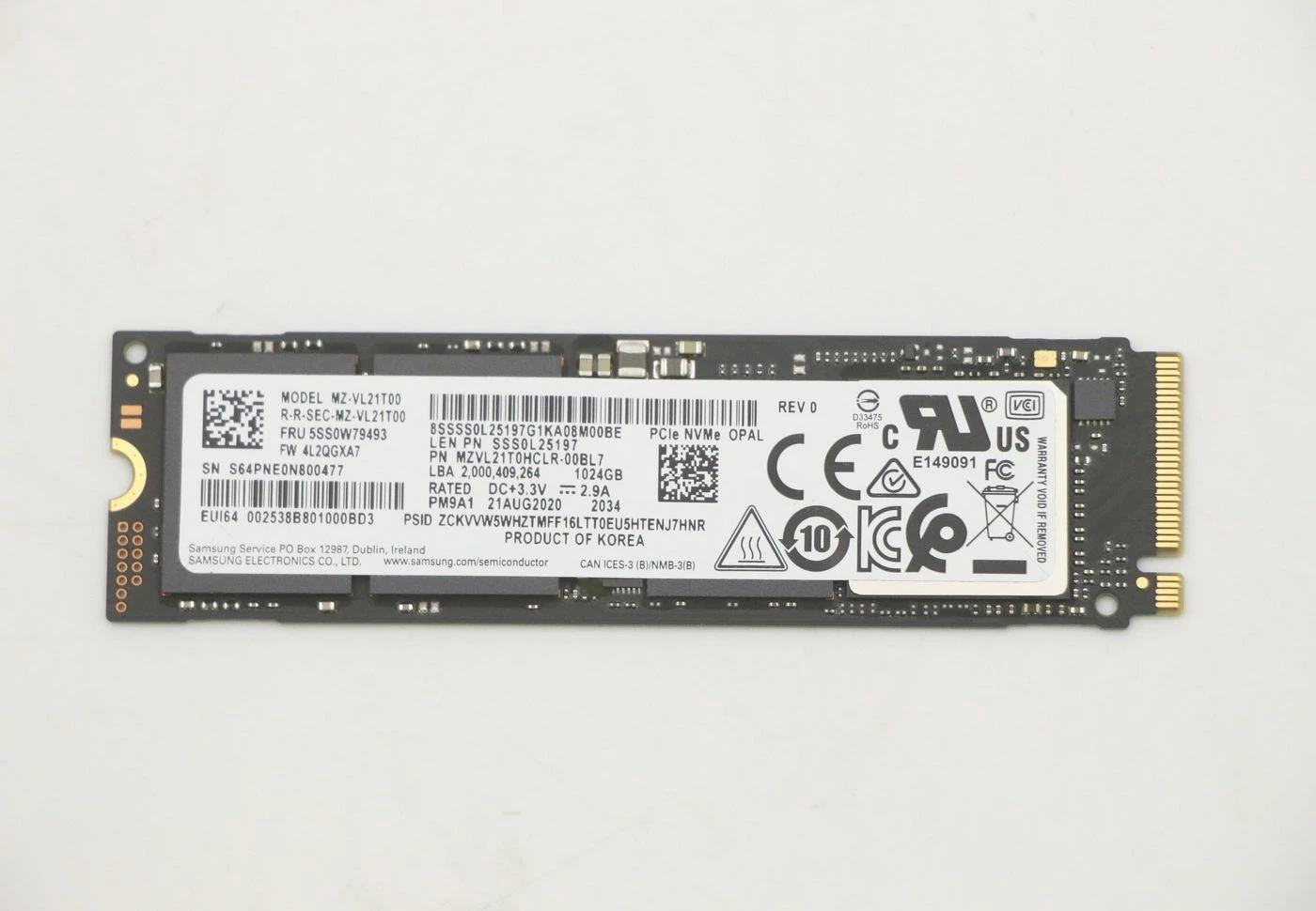 Lenovo SSD M.2 2280 PCIe