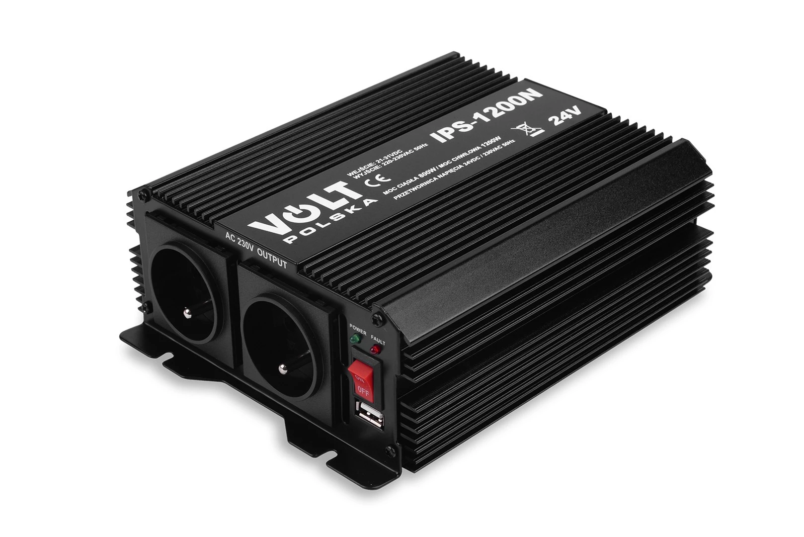 Volt invertors 800/1200W 24V uz 230V