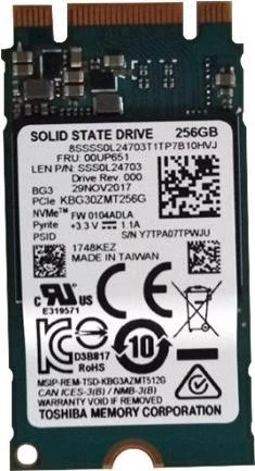 Lenovo Toshiba SSD 256 GB iekšējais