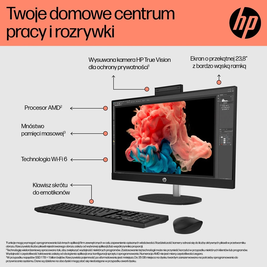 HP 24-cr0312nw AMD Ryzen™ 5 7520U