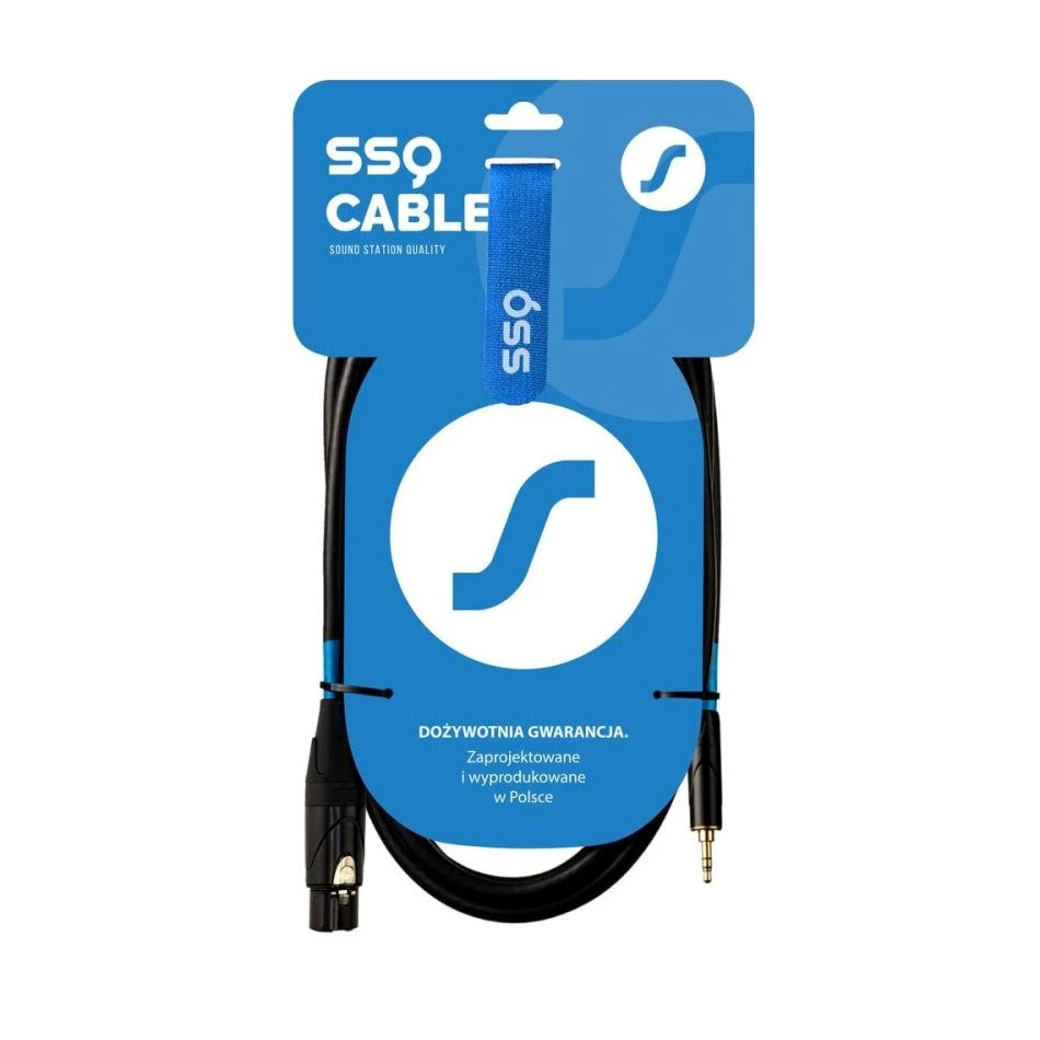 XLR (3-pin) sievišķais uz 3,5