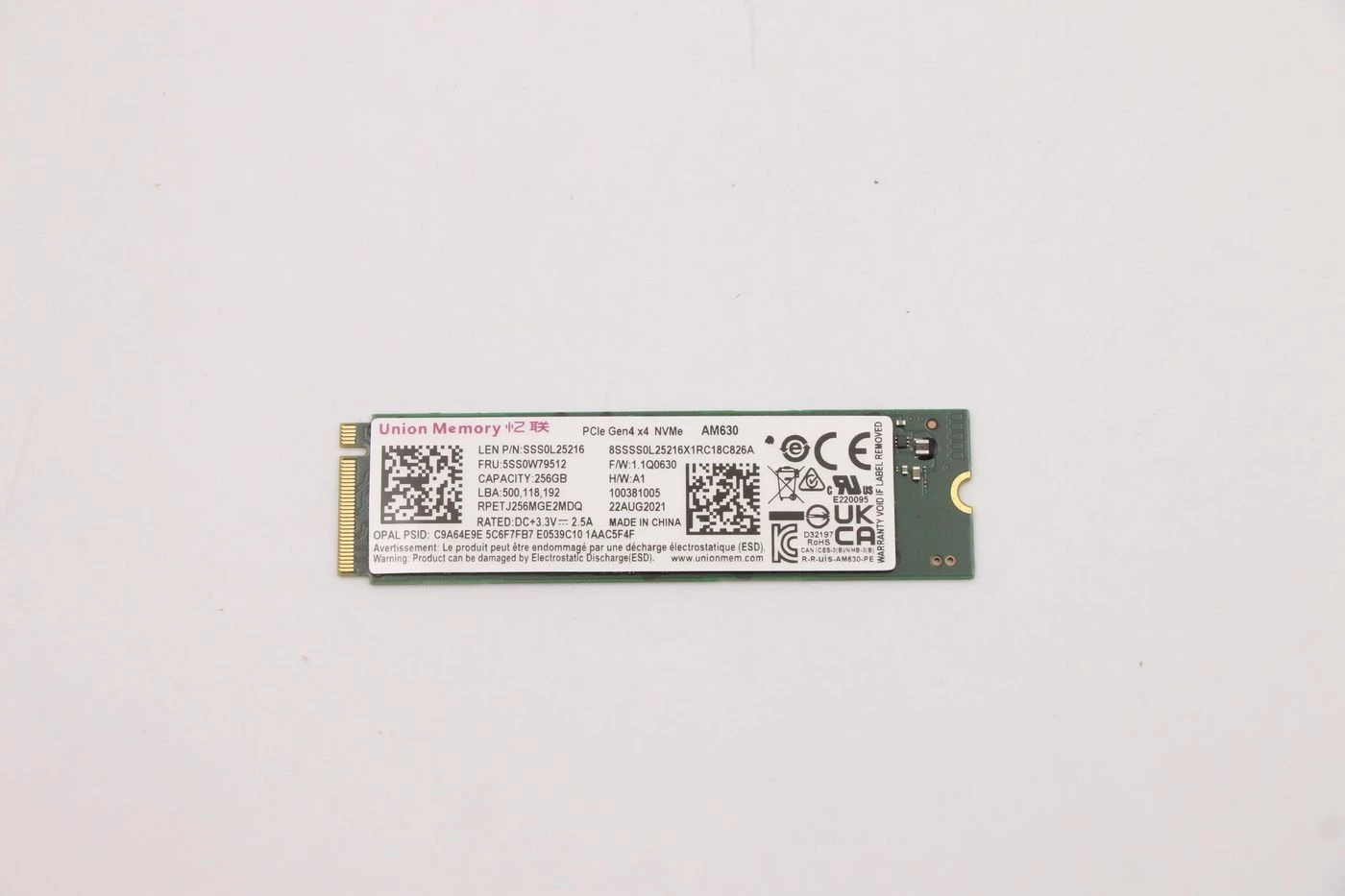 Lenovo SSDASM 256GB M.2 2280