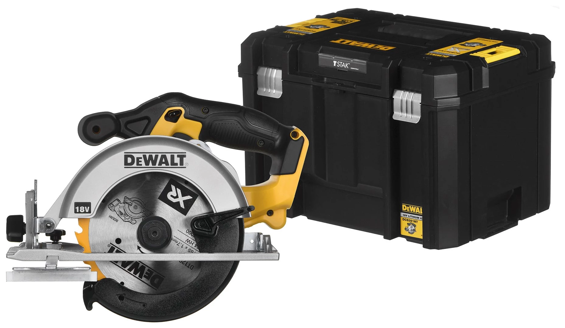 DeWALT DCS391NT ripzāģis Melns, Sudrabs, Dzeltens