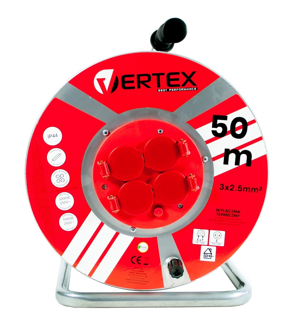 Pagarinātājs VERTEX PB50METAL 50 m 3x2