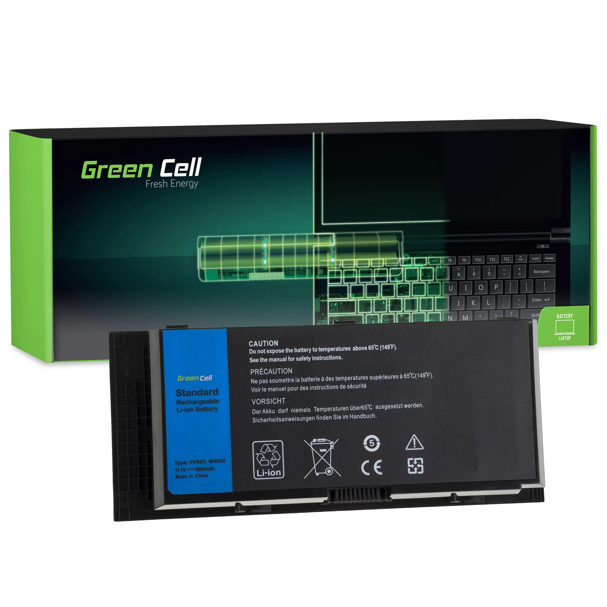 Green Cell akumulators klēpjdatoram (ekvivalents Dell